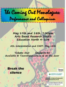 Poster for The Coming Out Monologues